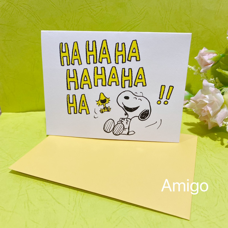 日本 Snoopy 史努比 糊塗塔克 立體卡片 HA HA HA 生日卡 賀卡 生日卡 卡片 EAR-811-570