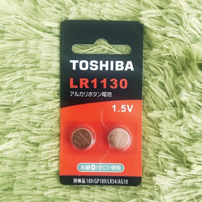 【TOSHIBA 東芝】《LR1130》水銀電池 鈕扣電池  2入裝 1.5V 適用  遙控器電池 同LR54/AG10