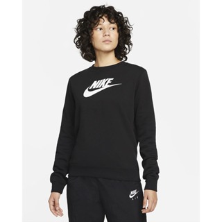 *過季出清*(女)【Nike】Club Fleece Logo 圓領長袖運動衫-黑 DQ5833-010