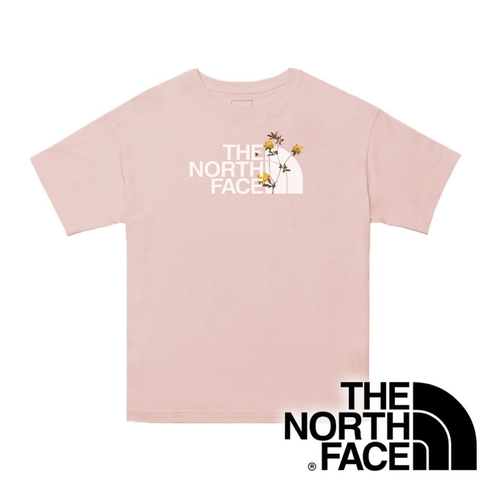 【THE NORTH FACE 美國】女over size短袖圓領T恤『粉色』NF0A88G6 戶外 露營 登山 健行
