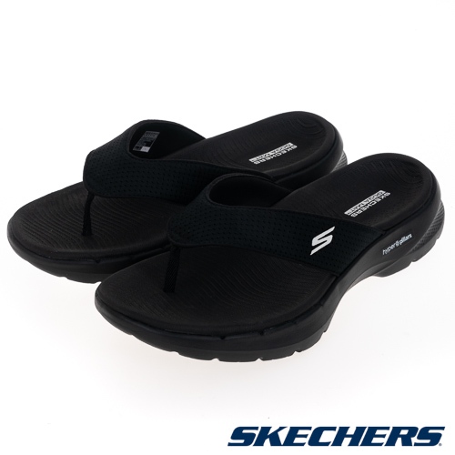 (240316)SKECHERS男健走夾腳拖鞋GO WALK 6 SANDAL(229129BKW黑)