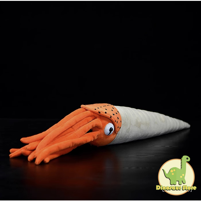 ▶直角石◀稀有！仿真 鸚鵡螺 奧陶紀 古生物 絨毛玩偶 娃娃公仔 布偶玩具 抱枕 擺飾