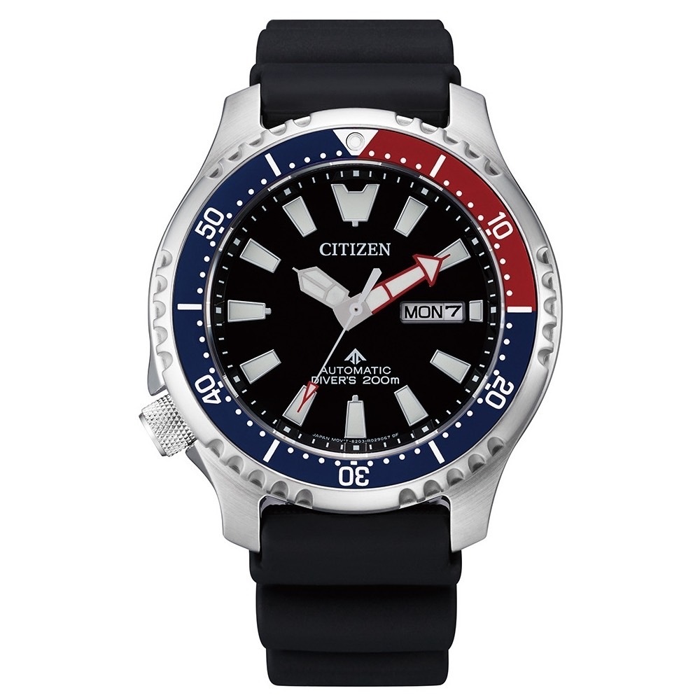 【CITIZEN 星辰】PROMASTER 紅藍可樂圈 鋼鐵河豚EX潛水機械錶NY0110-13E 44mm 現代鐘錶