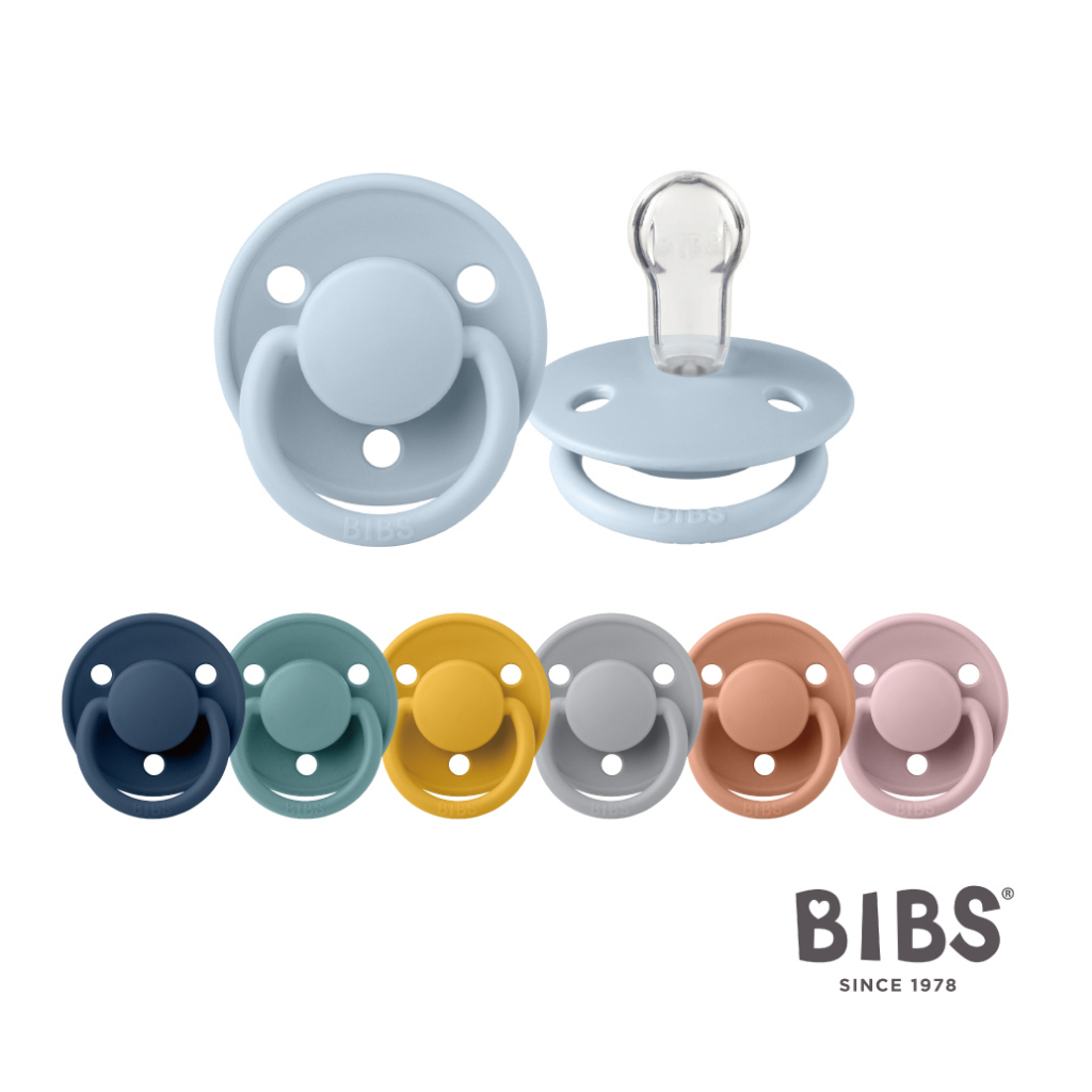 【BIBS】丹麥 De Lux 圓形矽膠安撫奶嘴-單入(0-18m) 丹麥奶嘴【多款可選】