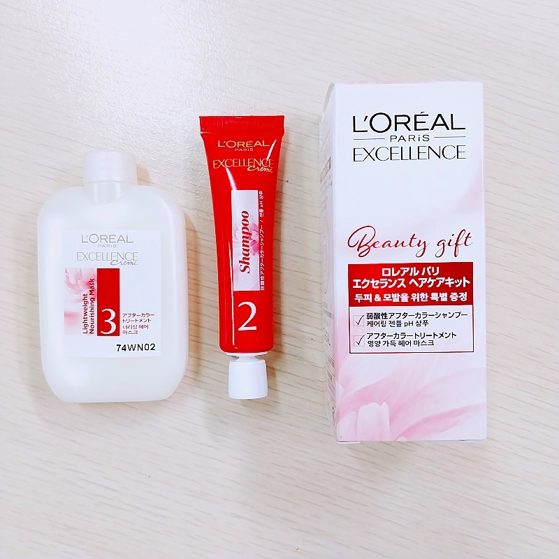 🌸現貨🌸 L'OREAL 巴黎萊雅 染後滋養洗護組【溫和染後護色洗髮精12ml+輕盈滋養髮膜40g】