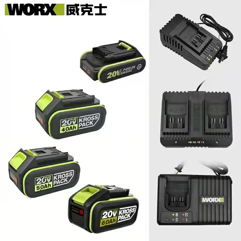 代購商品服務 WORX威克士 原廠綠標 電池 充電器 威克士 大腳板 20V 電池包 充電 雙充 鋰電池