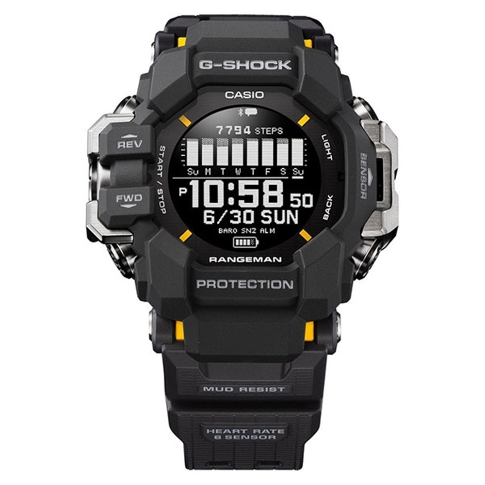 CASIO卡西歐 G-SHOCK 防塵泥 心率偵測 GPS定位 藍牙 運動系列GPR-H1000-1