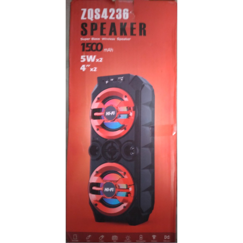 ZQS 4237 1500MAH 藍色 無線 喇叭 藍芽音箱 音響 Speaker