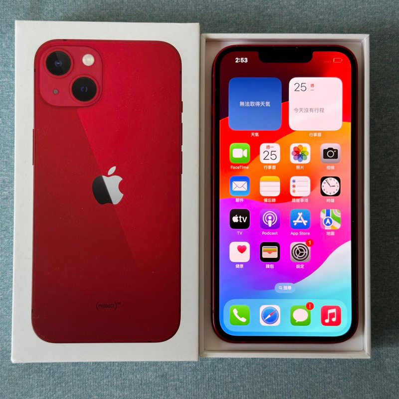 iPhone 13 128G 紅 功能正常 二手 IPhone13 i13 6.1吋 蘋果 apple 螢幕細小傷 台中