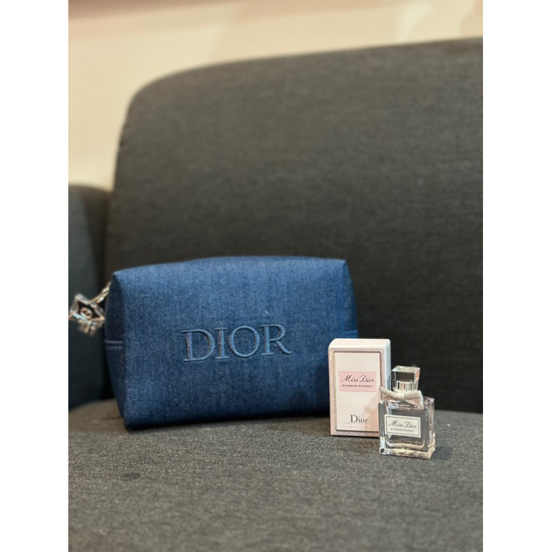 Dior 丹寧風化妝包