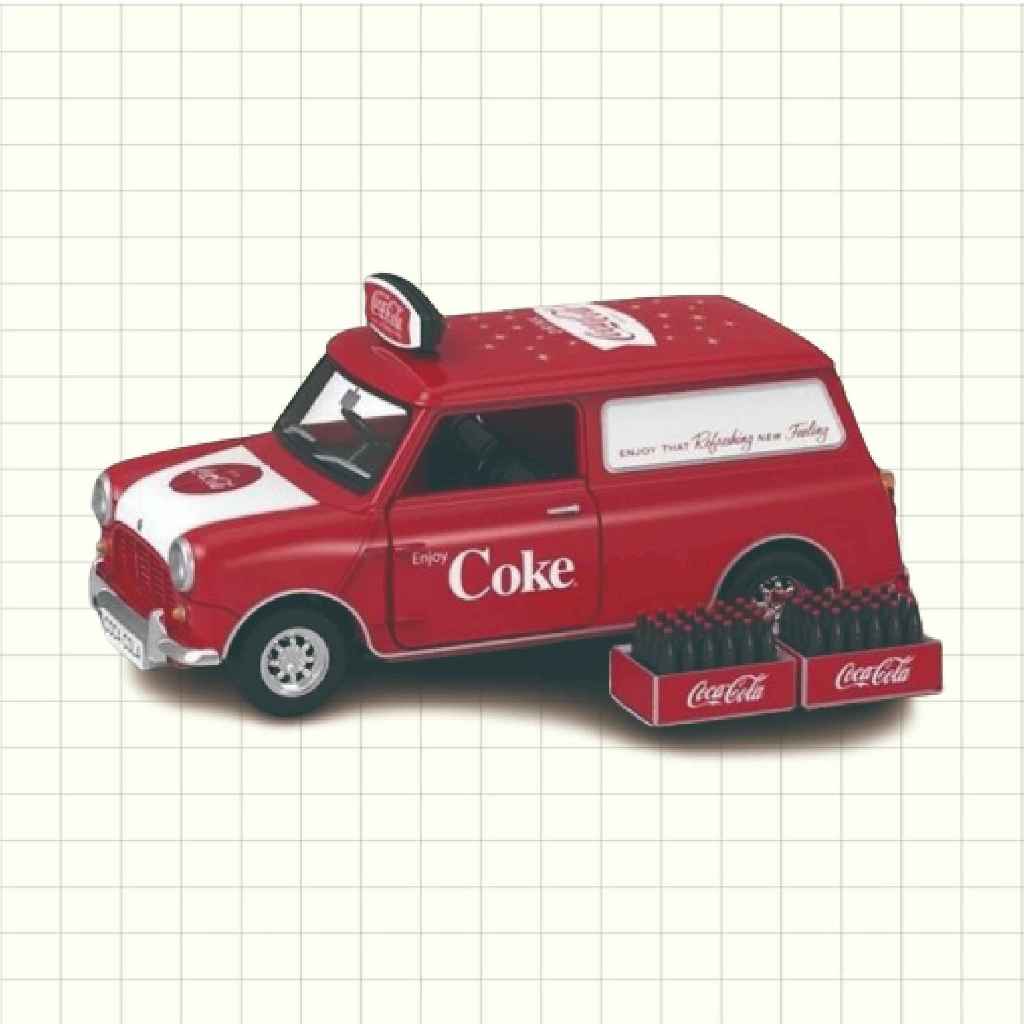 現貨 Mini Cooper x Coca-Cola 可口可樂聯名款 1/50模型合金車 COKE030 模型車 車模型