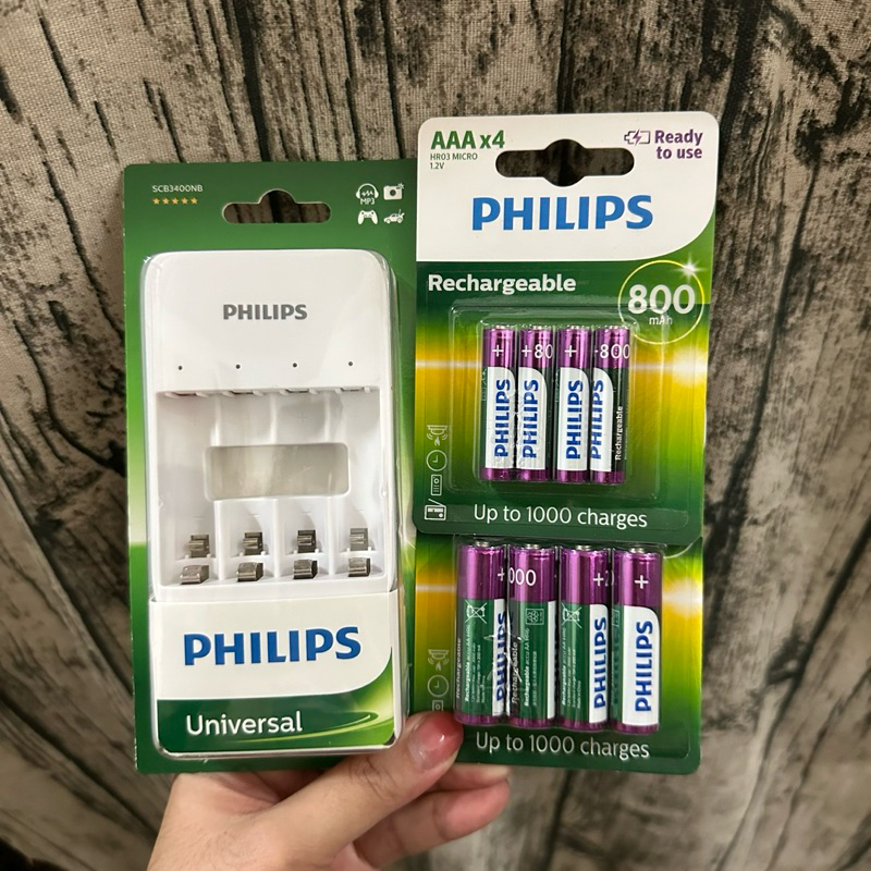 ［電子發票/公司貨］Philips 飛利浦 充電電池-4顆裝 3號 4號 低自放 鎳氫電池 三號電池 四號電池 AA電池