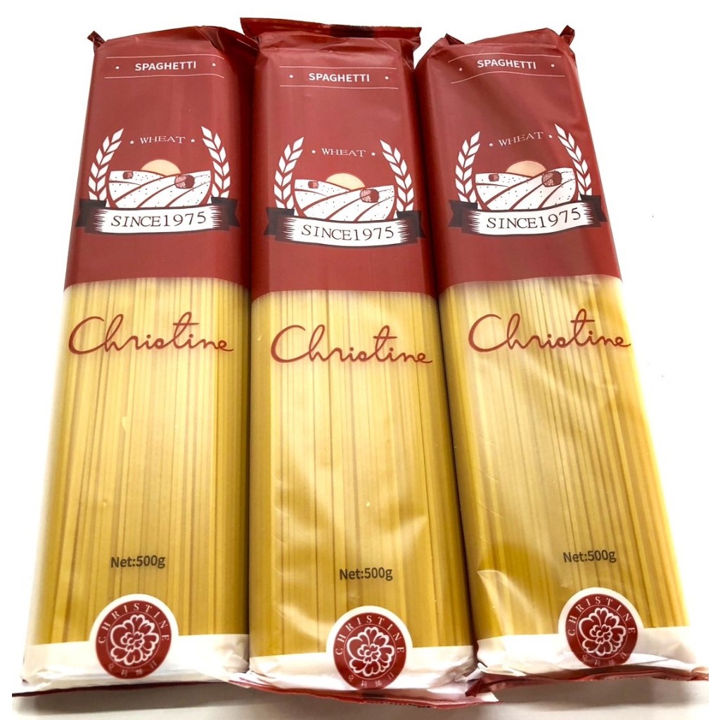 Christine 克莉絲汀 義大利麵 直麵 500g 杜蘭小麥 Pasta 麵條 素食 低碳水 低GI 現貨#附發票