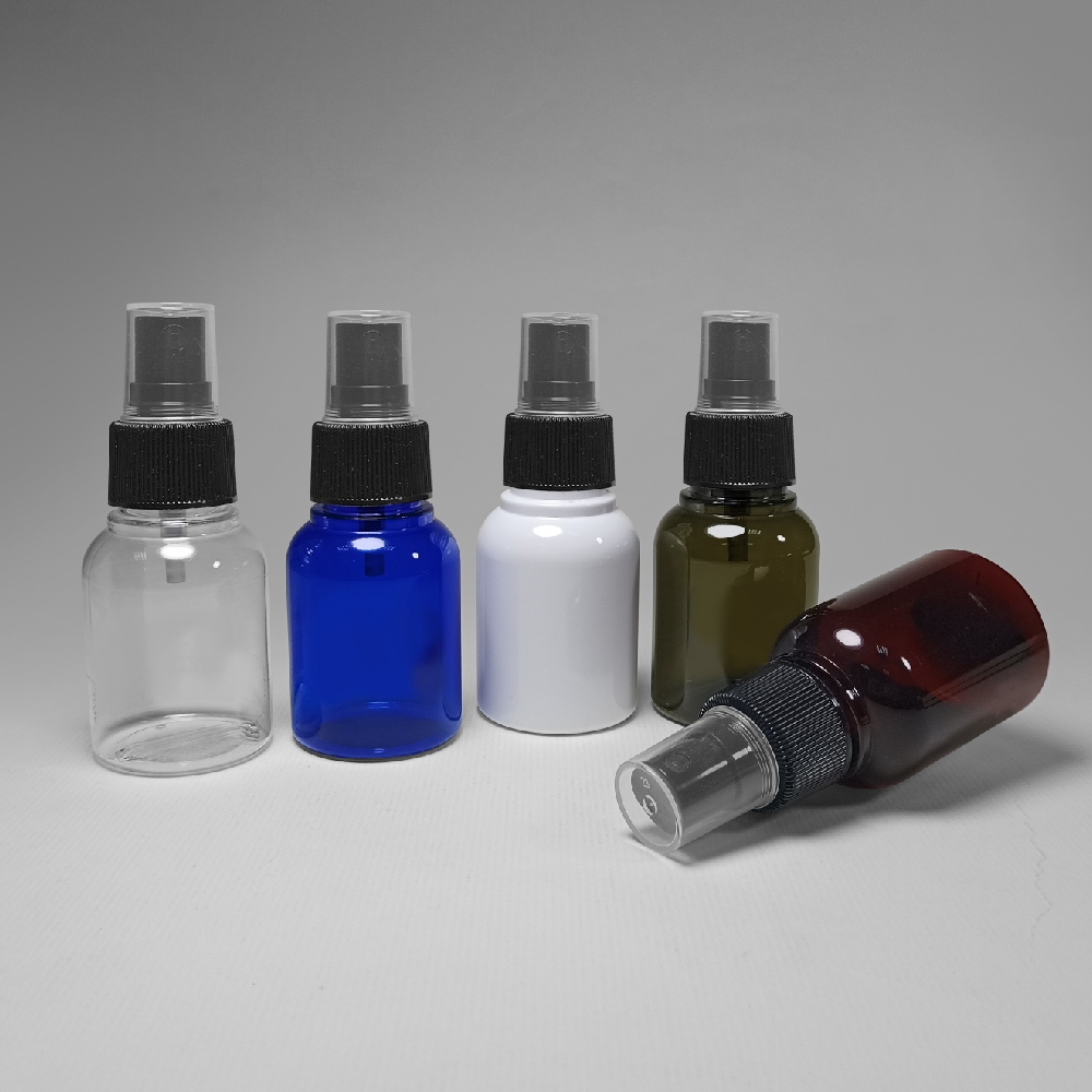 阿瓶 PETG 噴瓶 (五色) 噴頭 (黑色) 50mI 化妝水 分裝瓶 酒精噴瓶 香水噴瓶  (台灣製造）