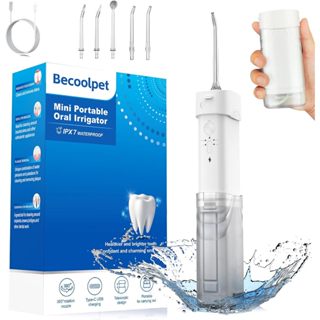 Becoolpet 迷你可摺疊手持式沖牙機 200ML 容量 USB 充電 Mini Water Dental Flos