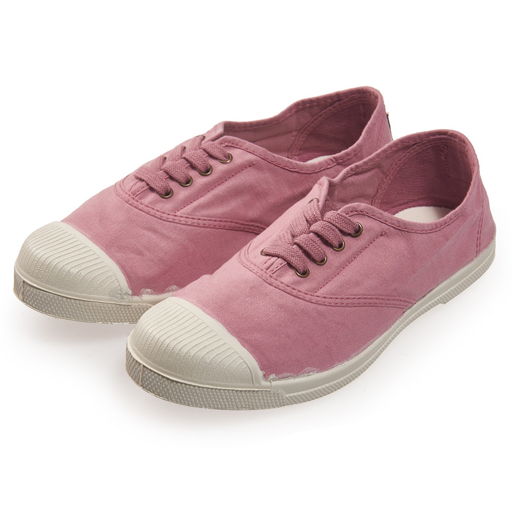 【25.5cm】Natural World 西班牙休閒鞋 素面4孔基本款-粉色