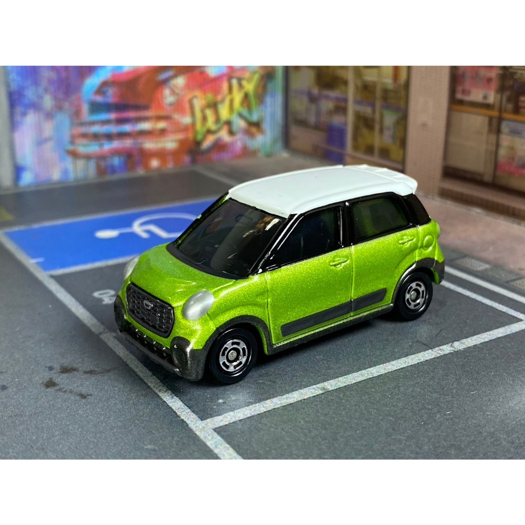 TOMICA-A16-無盒戰損-大發 CAST廂型車 白頂綠