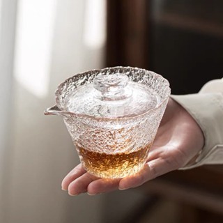 一席茶具｜臺灣出貨【冰露 厚款手抓壼(兩款)180ml】玻璃 蓋碗 厚重 茶海 勻杯 公道杯 分茶杯 勻公杯 茶盅