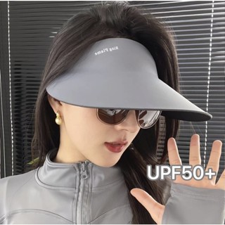 夏季大簷防曬帽子 UPF50+ 防曬遮陽帽 輕盈不勒空頂不壓髮 戶外運動空頂遮陽帽 涼感防紫外線太陽帽 便攜收納不變形