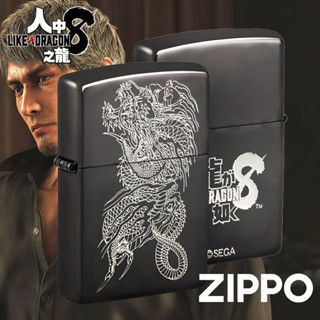 ZIPPO 人中之龍8-桐生一馬(銀)防風打火機 ZA-6-A37 刺青應龍 SEGA角色扮演遊戲 春日一番 終身保固