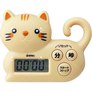 日本品牌貓咪可愛立體造型廚房設備磁鐵計時器