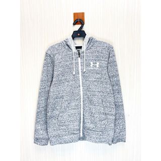 UA Under Armour 灰色雪花小Logo棉質連帽外套(女)