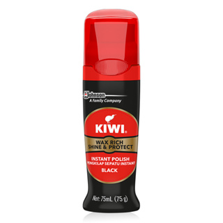 【KIWI 奇偉】巴西棕櫚蠟液體鞋油-黑色(75ml)
