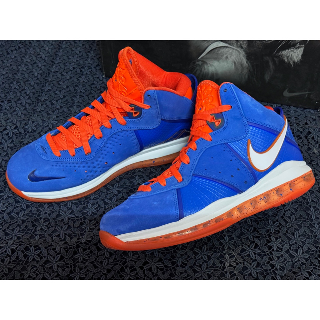 二手 2021年 NIKE Lebron 8 QS HWC 藍橘 US 9.5 公司貨 免運中