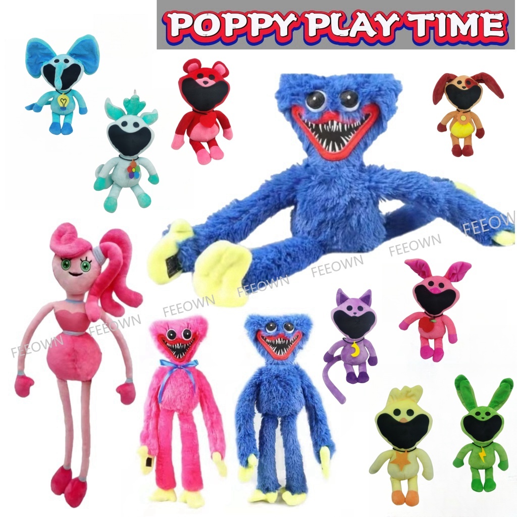 【臺灣秒發】Playtime絨毛玩偶 睡睡貓 Huggy wuggy 波比 40公分 兒童愛的恐怖禮物