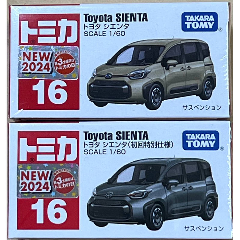 現貨 tomica 16 Toyota sienta 2024 新車貼 多美小汽車