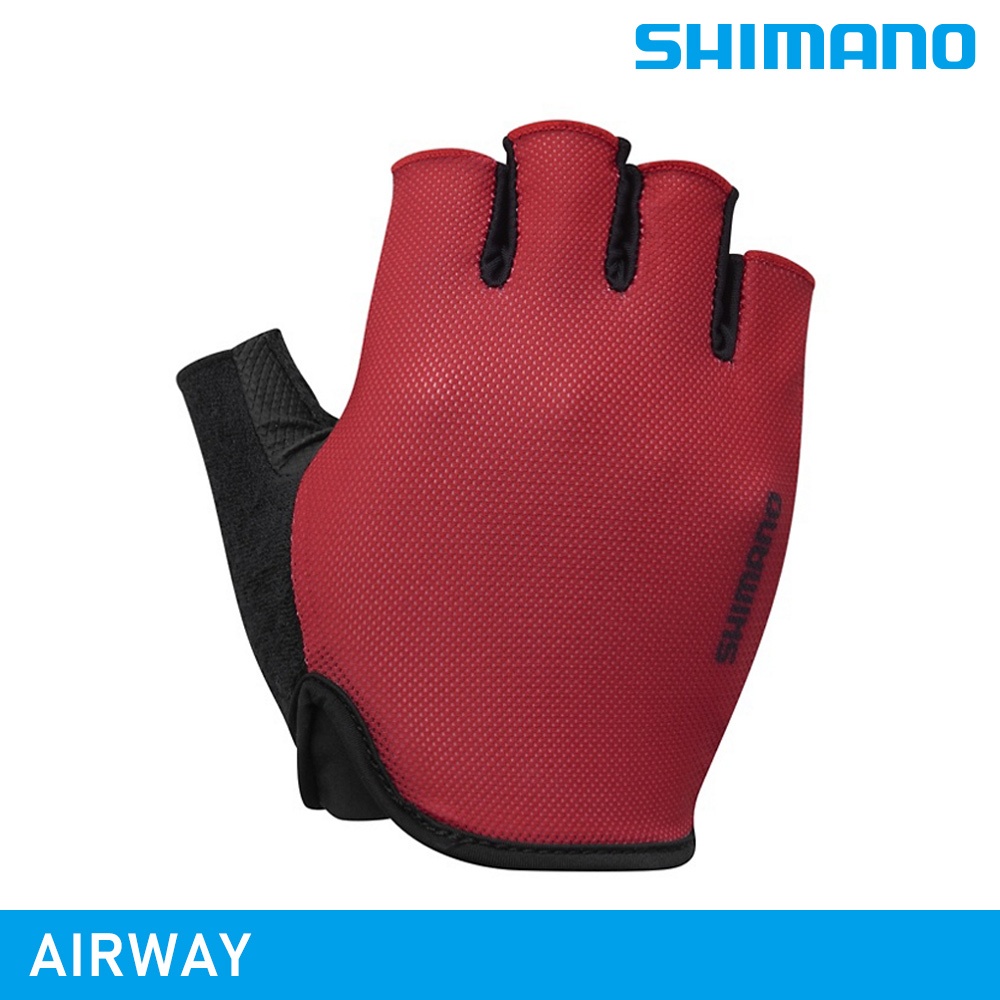 SHIMANO AIRWAY 手套 / 紅色 (自行車手套 露指手套)