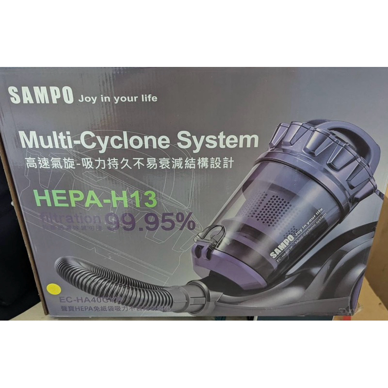 SAMPO 聲寶 免紙袋吸力不減筒式吸塵器(EC-HA40CYP)
