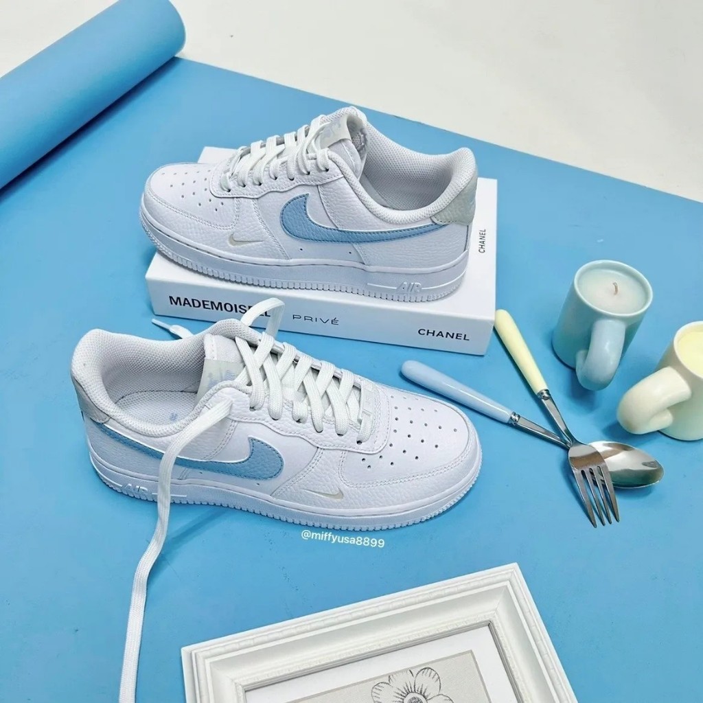 *米菲美國* Nike Air Force 1 '07 藍白 冰清玉潔 【HF0022-100】