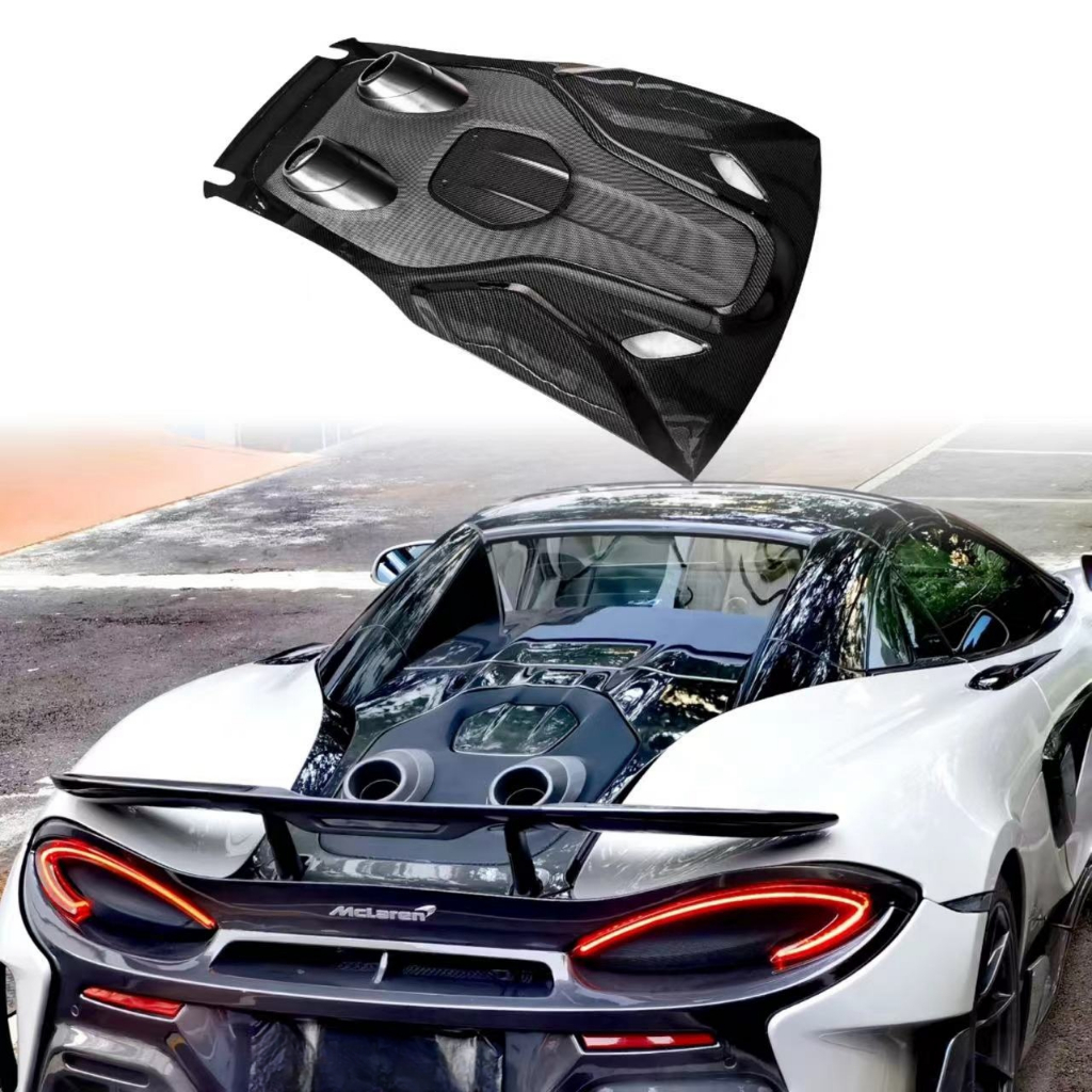 適用於McLaren 540c/570s升級600lt 乾式碳纖維尾蓋 600LT乾碳尾盖(硬頂/敞篷) 升級碳纖後尾蓋