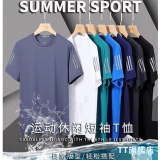 TT旗艦店 M~5XL 冰絲t恤男 男生衣服 排汗衫 健身衣 涼感衣 網眼 透氣 速乾衣 情侶 短T 運動上衣100
