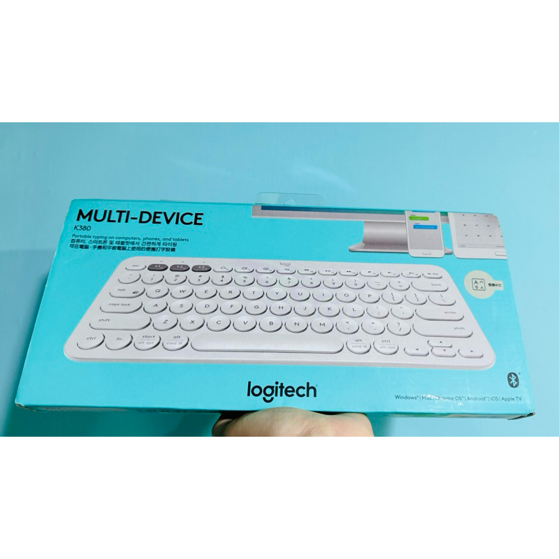【僅拆封】全新Logitech 羅技 K380 跨平台藍牙鍵盤(珍珠白) 繁體中文版本 無線藍芽鍵盤 白色鍵盤 白色美學