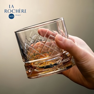 法國La Rochere威士忌 法式香檳杯 高脚杯 平底杯 咖啡杯 玻璃杯 果汁飲料高脚酒杯 復古浮雕花紋烈酒杯