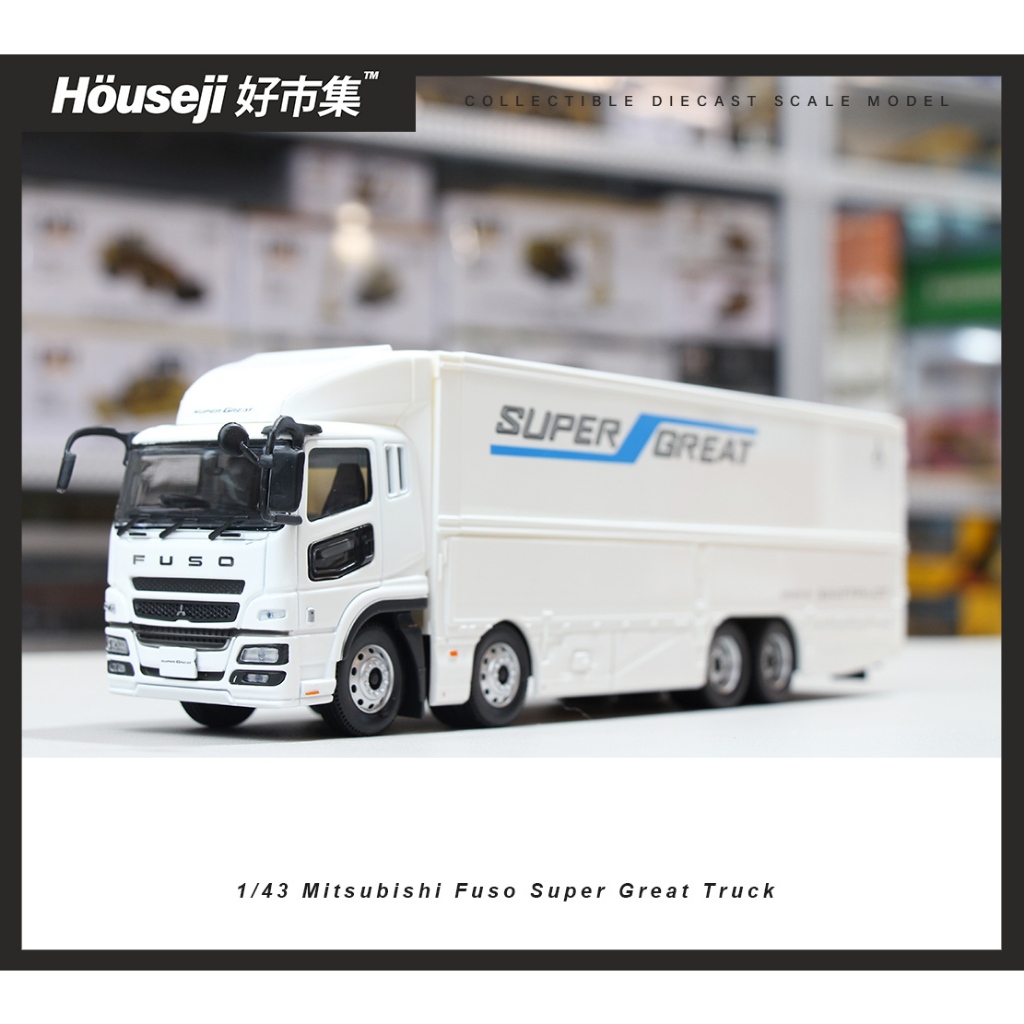 《好市集》《現貨》1/43 FUSO 日本三菱 歐翼卡車模型 卡車模型 貨車模型 白色