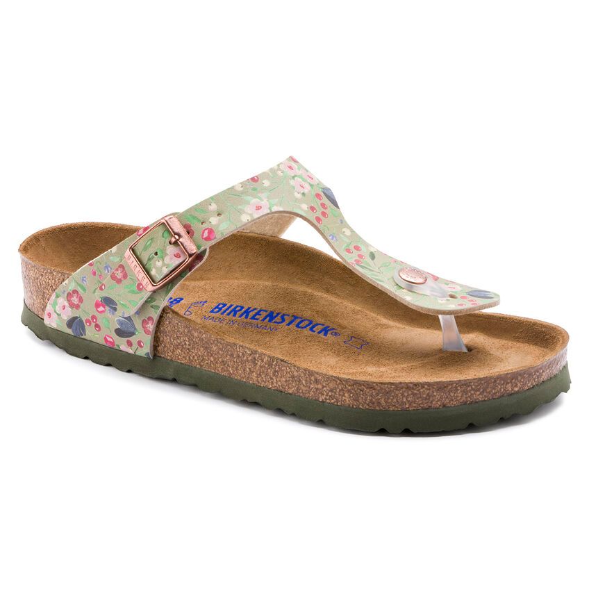 BIRKENSTOCK 勃肯 / Gizeh／軟墊／花卉橄欖綠