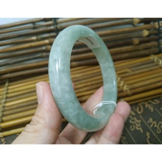 【禾賢行】天然翡翠.緬甸玉.冰糯種淺湖水綠翡翠手鐲-18.5圍.手鐲.H24012401196