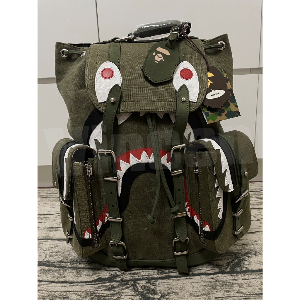 全新 預購 日本製 BAPE X READYMADE FIELDPACK SHARK 鯊魚背包 手工