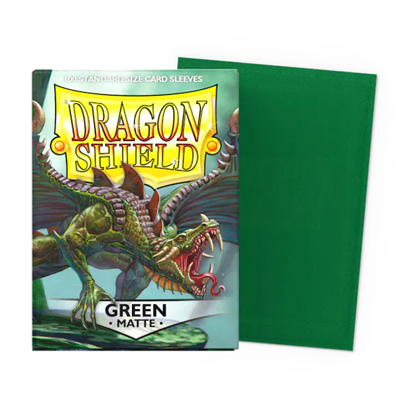 【桌遊老爹】 Dragon Shield: Matte 龍盾卡套 綠色 GREEN 66*91mm/100入牌套