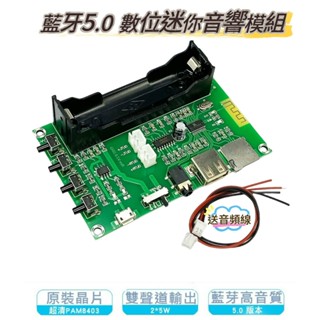 數位 迷你 藍芽基板 音響 模組 雙聲道 2x5W DIY 小音箱 多媒體基板 usb tf 收音機基板 電子零件