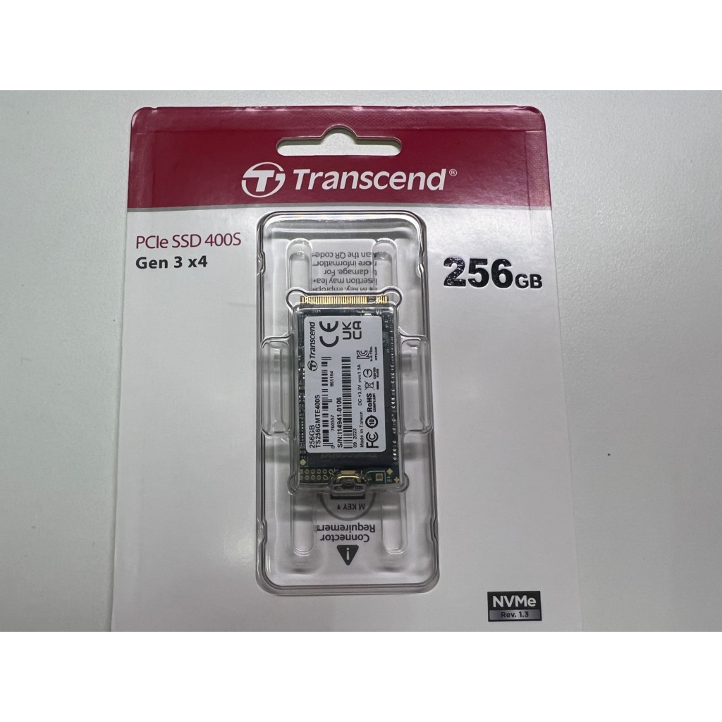 【Transcend 創見】MTE400S 256GB M.2 2242 PCIe Gen3x4 SSD固態硬碟