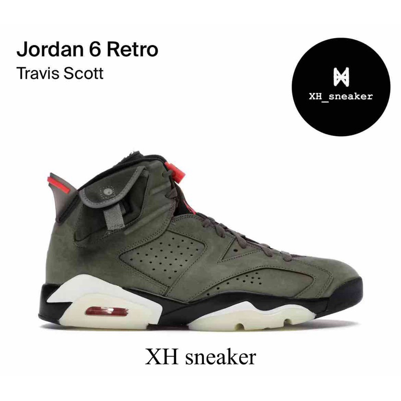 【XH sneaker】Travis Scott X Nike Air Jordan 6軍綠 橄欖綠CN1084-200