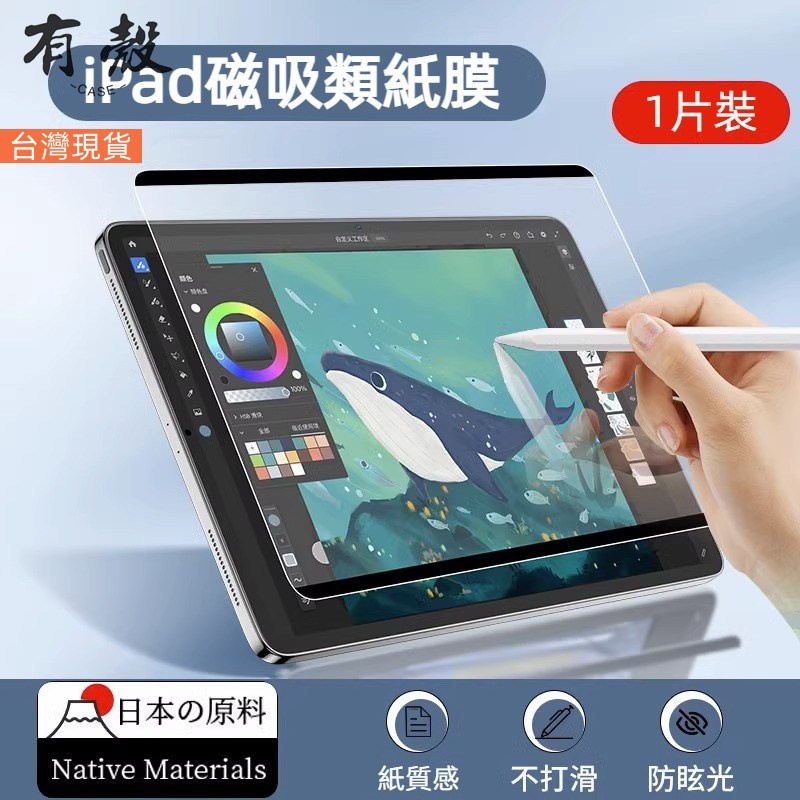 磁吸式 類紙膜 保護貼 手寫繪畫 適用 iPad Air5 Air4 10 9 8 7 6 pro mini6 2022