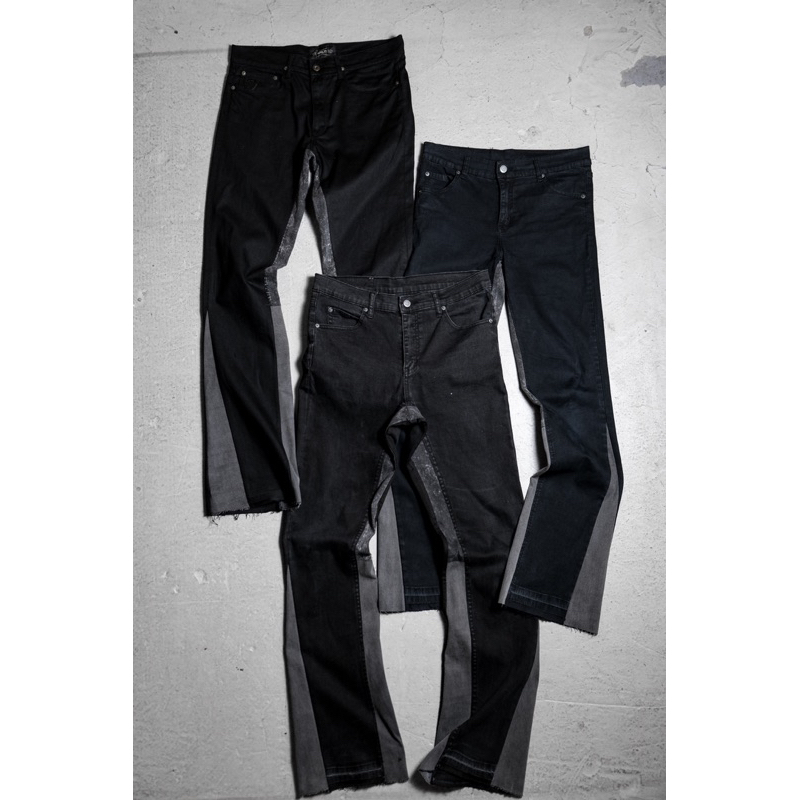 Ban Restructure Stretch Flare Jeans 伴重製系列 拼接彈性牛仔喇叭褲