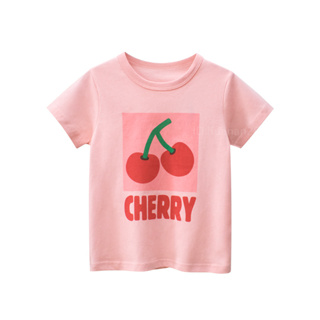 韓國童裝T恤 2024夏季 女童短袖T恤 兒童服裝 女童短t 100%純棉材質 中小童T恤 90-140cm
