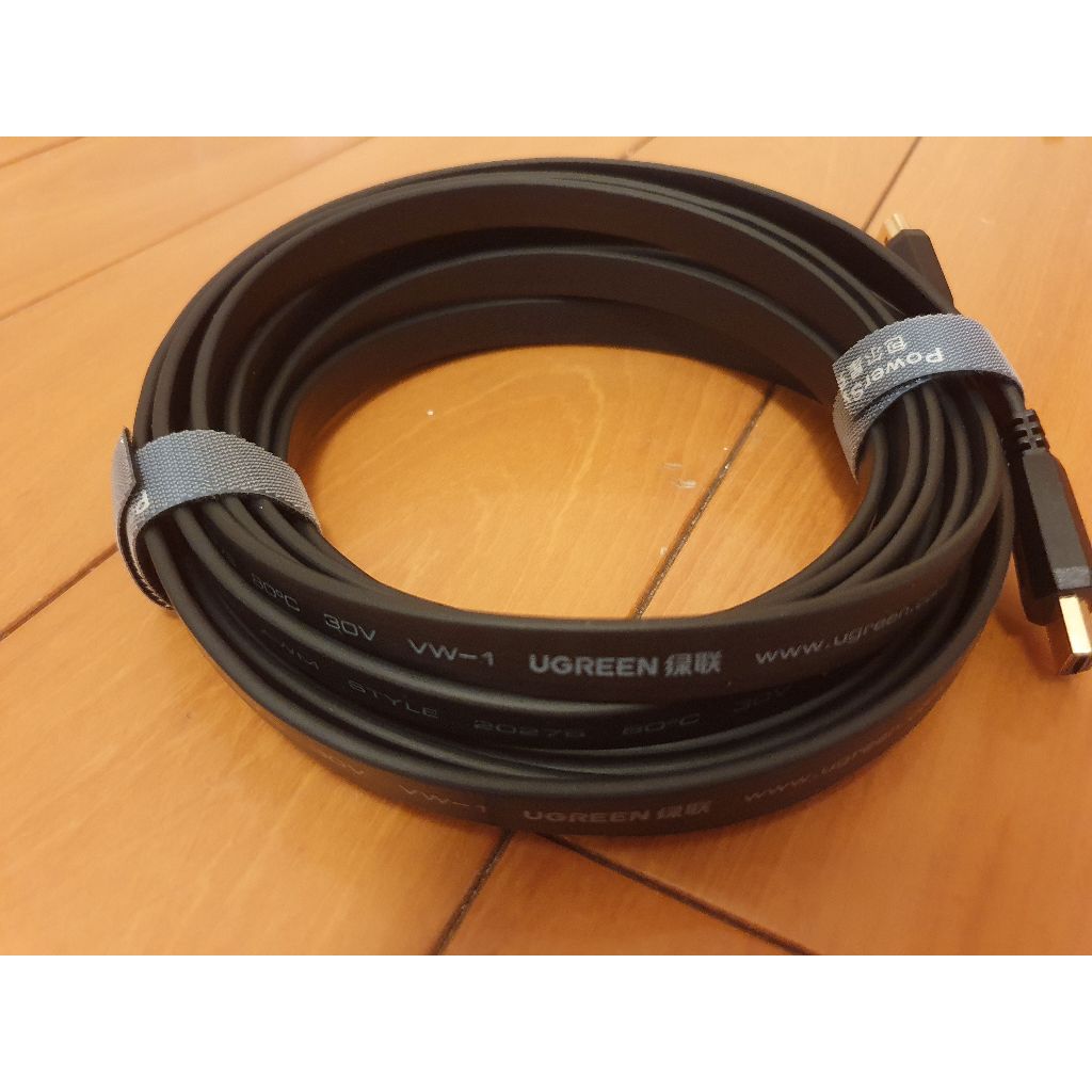 綠聯 HDMI 2.0傳輸線 FLAT版 黑色（5M）