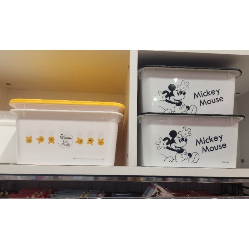 大創 DAISO X 迪士尼 Disney 經典 小熊維尼 米奇  附蓋 收納箱收納盒 塑膠 收納箱 居家收納用品 代購
